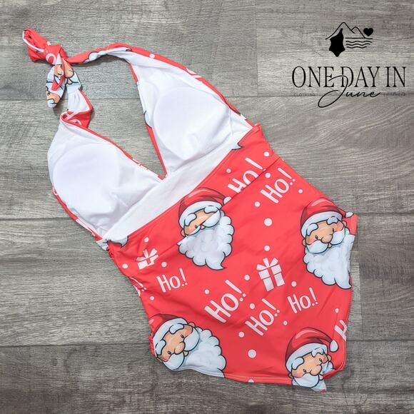 CharmLeaks Ho Ho Halter One Piece Swimsuit Size M - Picture 4 of 4